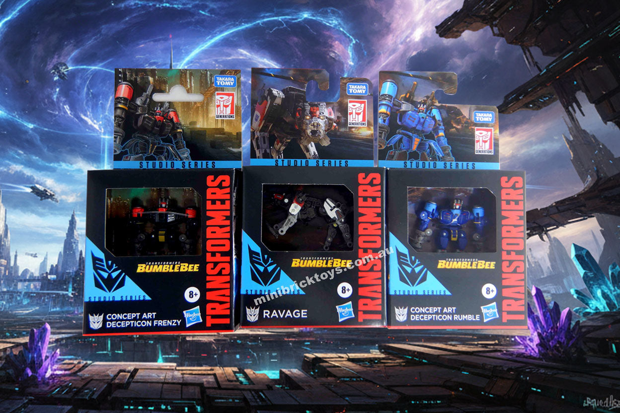 Transformers Studio Series Core Class RAVAGE, FRENZY and RUMBLE