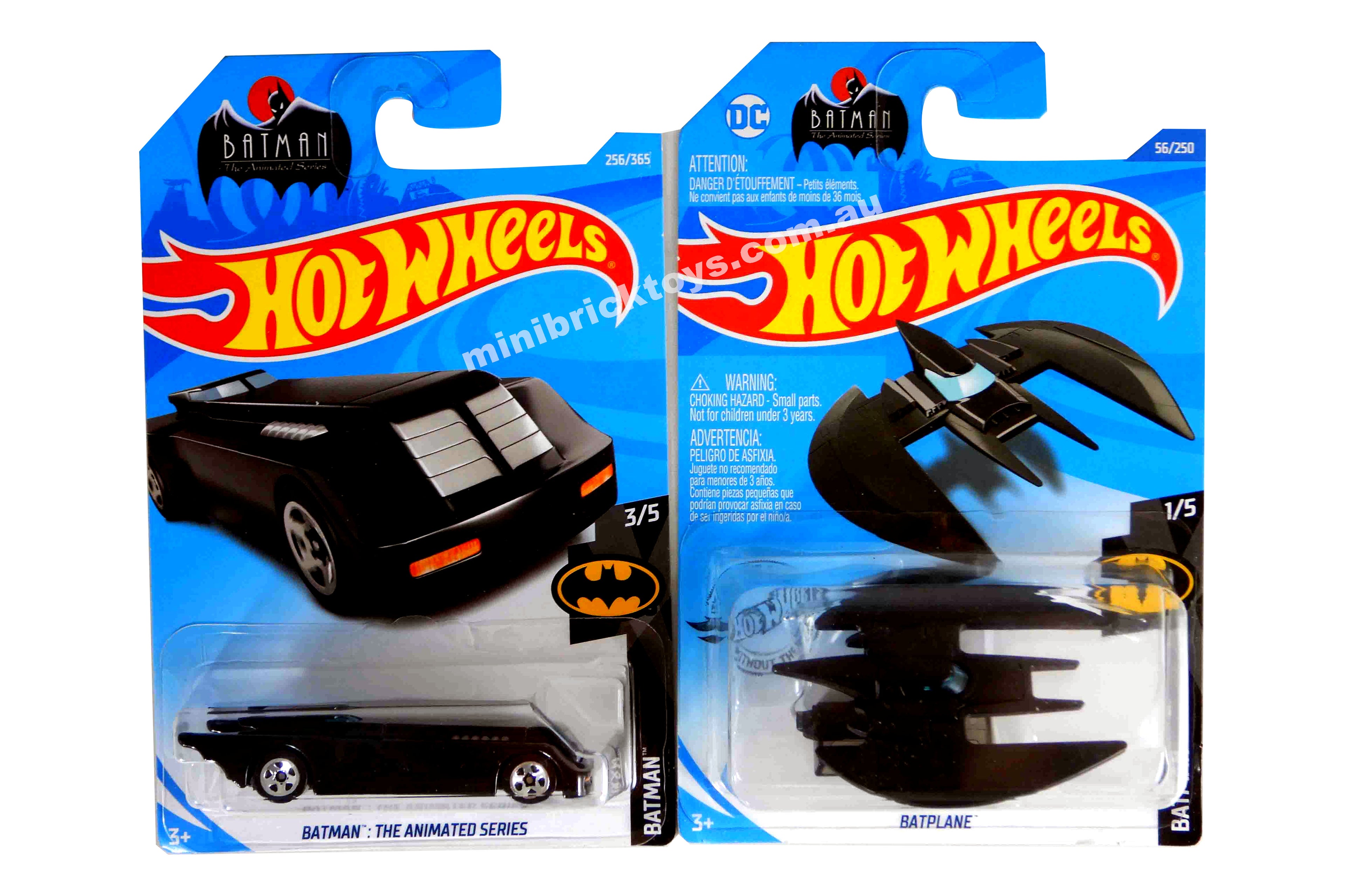 Hot Wheels Batman: The Animated Series BATMOBILE & BATPLANE 1/64