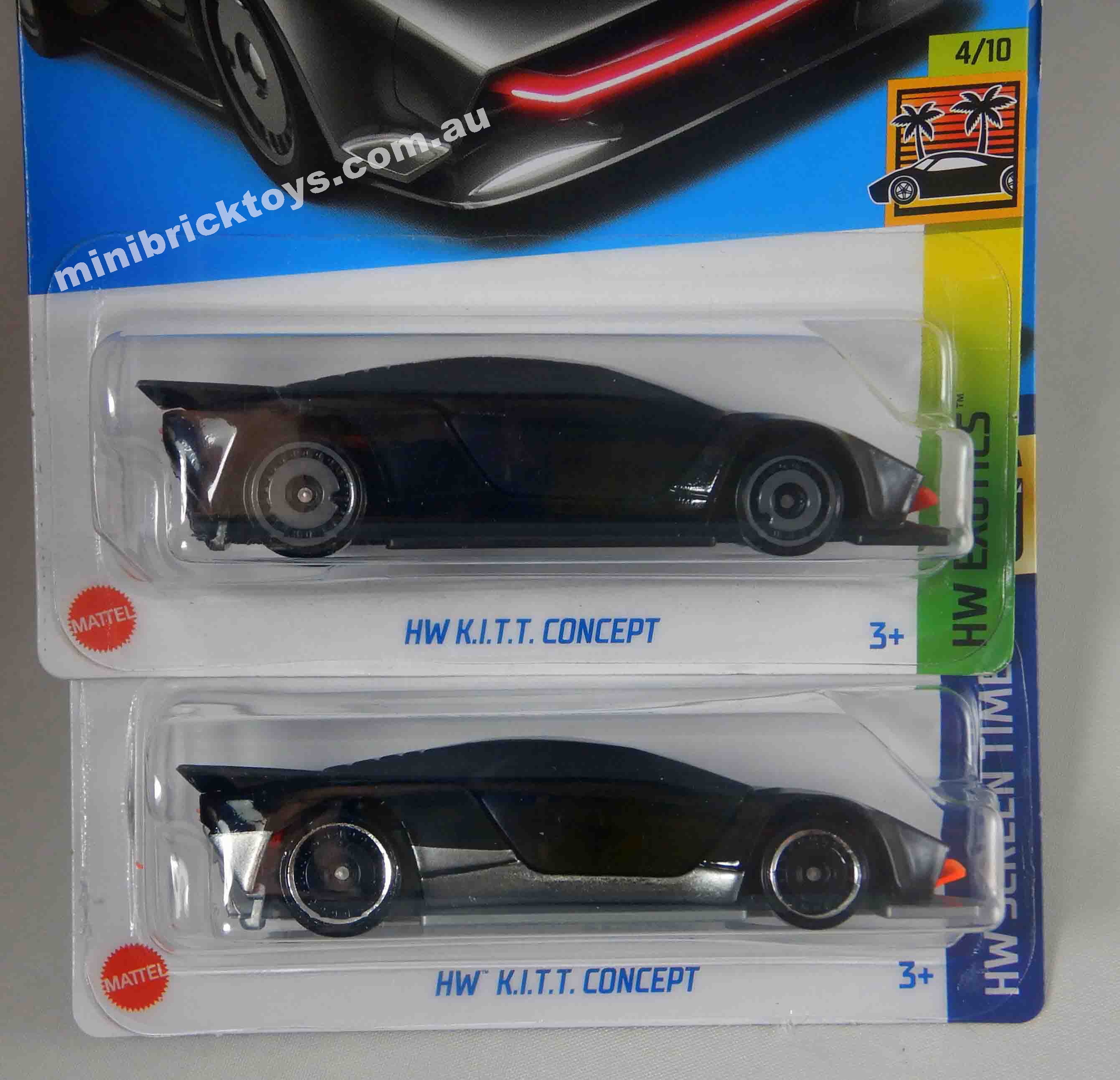 Hot Wheels Knight Rider Set - KITT, Super Pursuit Mode, KARR & KITT Concept