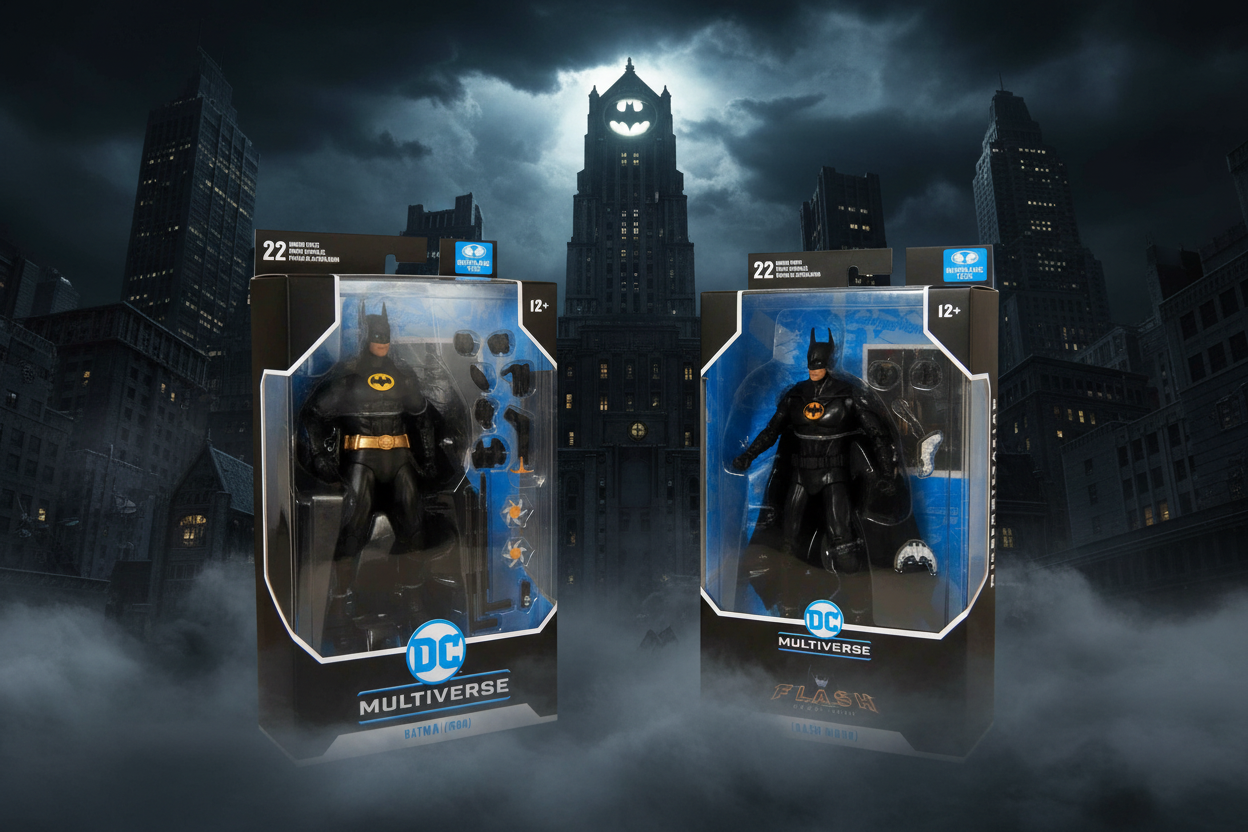 McFarlane DC Multiverse BATMAN (1989) & BATMAN (Flash Movie) Michael Keaton - In Packaging