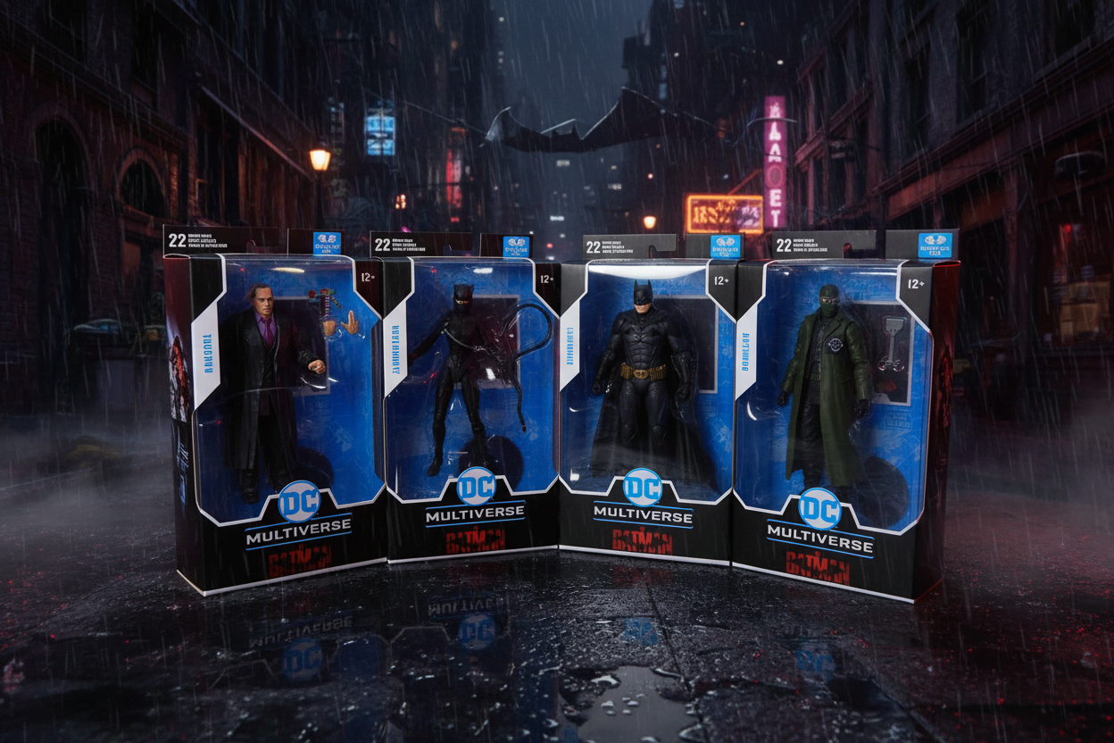 McFarlane DC Multiverse THE BATMAN, RIDDLER, CATWOMAN & PENGUIN - In Packaging